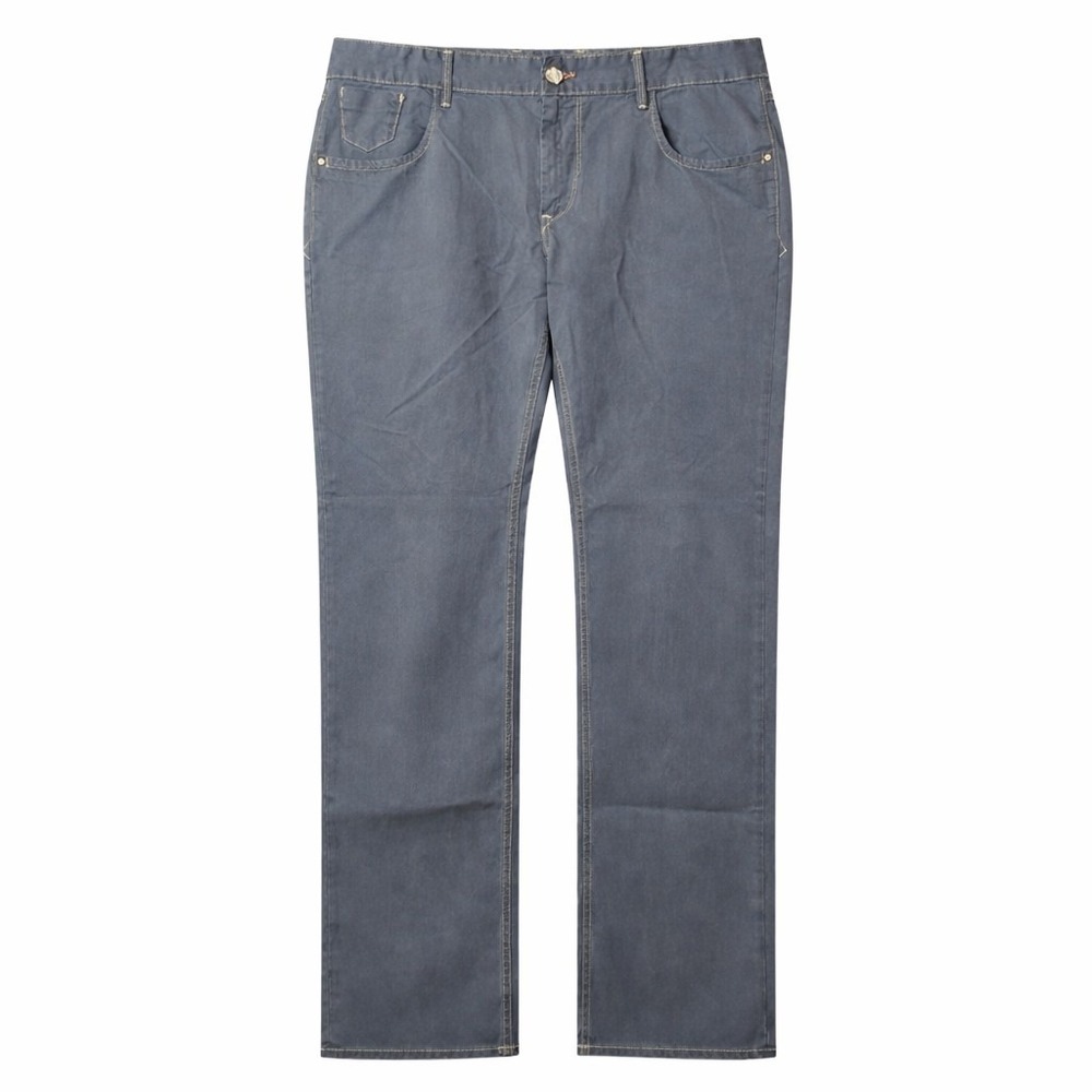 ROBERT GRAHAM Classic Yates Straight Leg Jeans Sz 38 Ocean Blue Thick Stitch